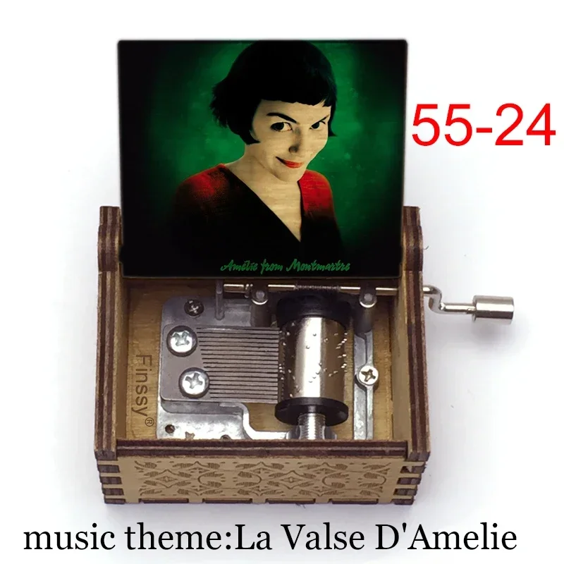 Color Print Amelie Music Theme La Valse D'Amelie Music Box Hand Musical Box Movie Fans New Year Christmas Gifts for Girls