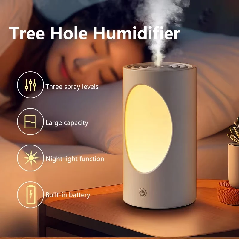 600ml Portable Aroma Diffuser With Colorful LED Lights Battery Rechargeable Wireless Air Humidifier For Bedroom Office 1