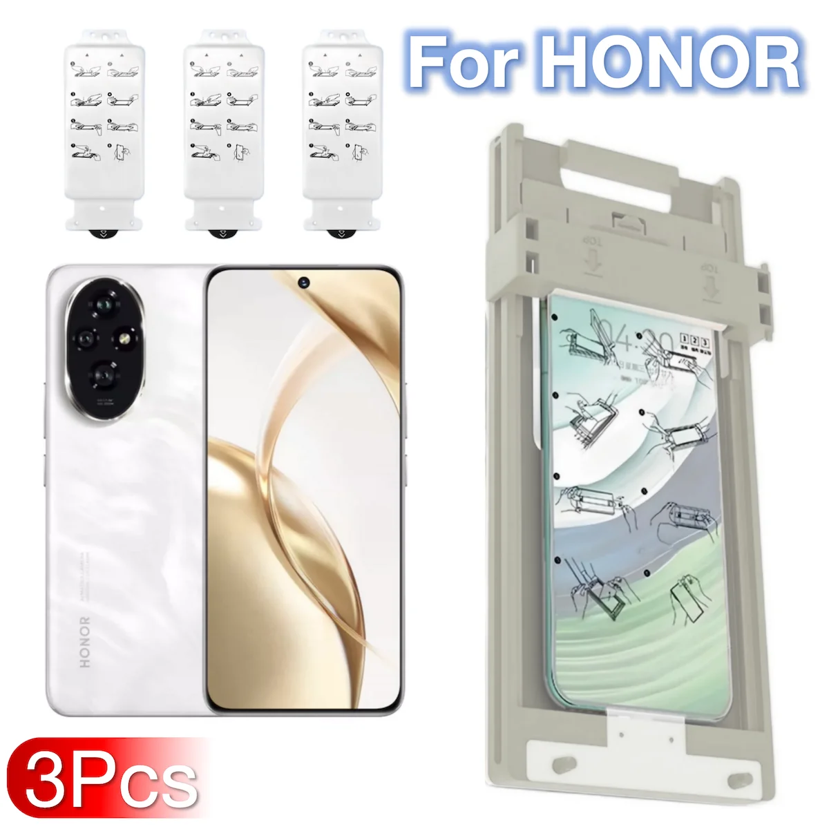 3-Pack Ultra-Clear Screen Protector with Dust-Free Installation Kit