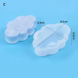 Elegant Silicone Mold for Heart, Cloud & Flower Card Holders - DIY Desktop Ornaments with Epoxy Resin (C)
