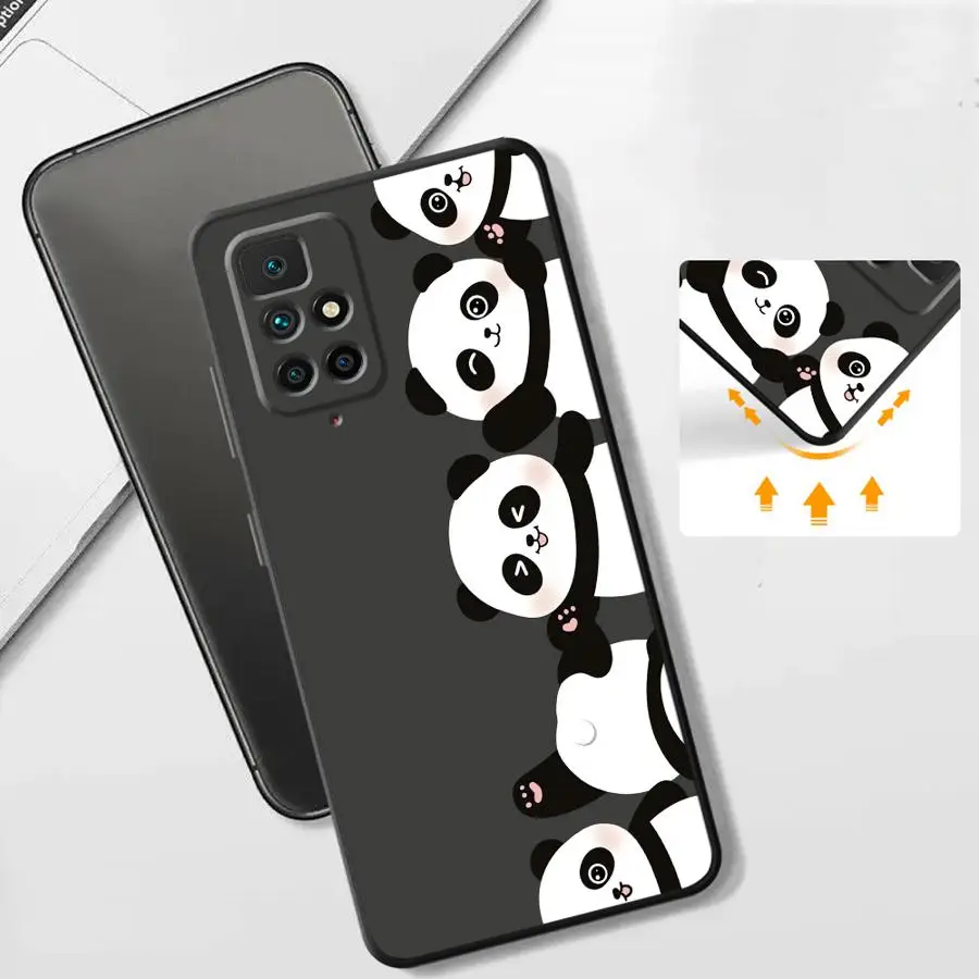 Panda Design Phone Case in Black and White