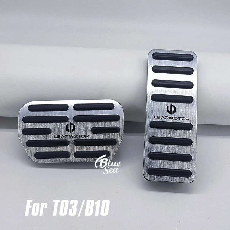For Leapmotor T03 S01 C10 C16 C01 Pedals Cover Aluminum Automatic Brake Gas Accelerator Non-Slip Foot Pedal Pad Kit Accessories