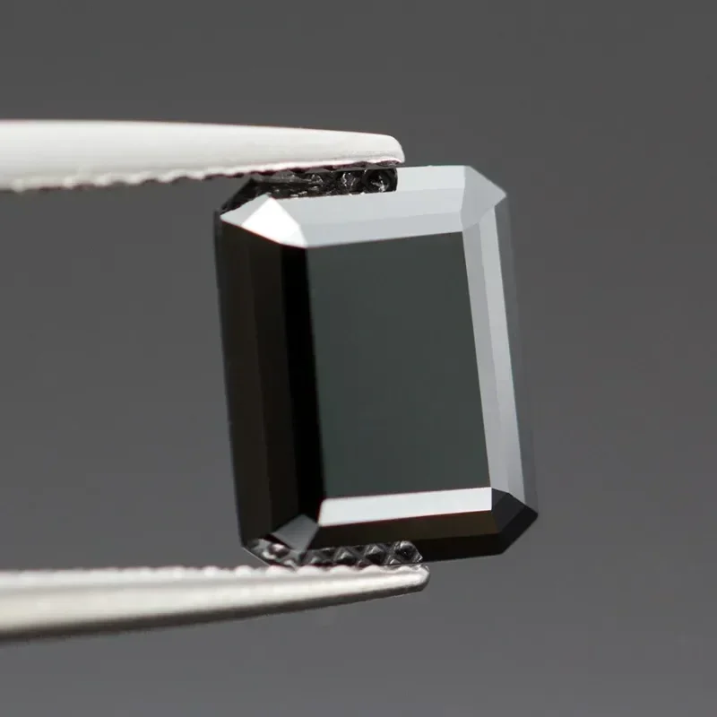 Certificato Gra Colore Nero Emerald Cu Moissanite Stone Gemstone Lab Grown Diamond Advanced Jewelry Rings Orecchini Making