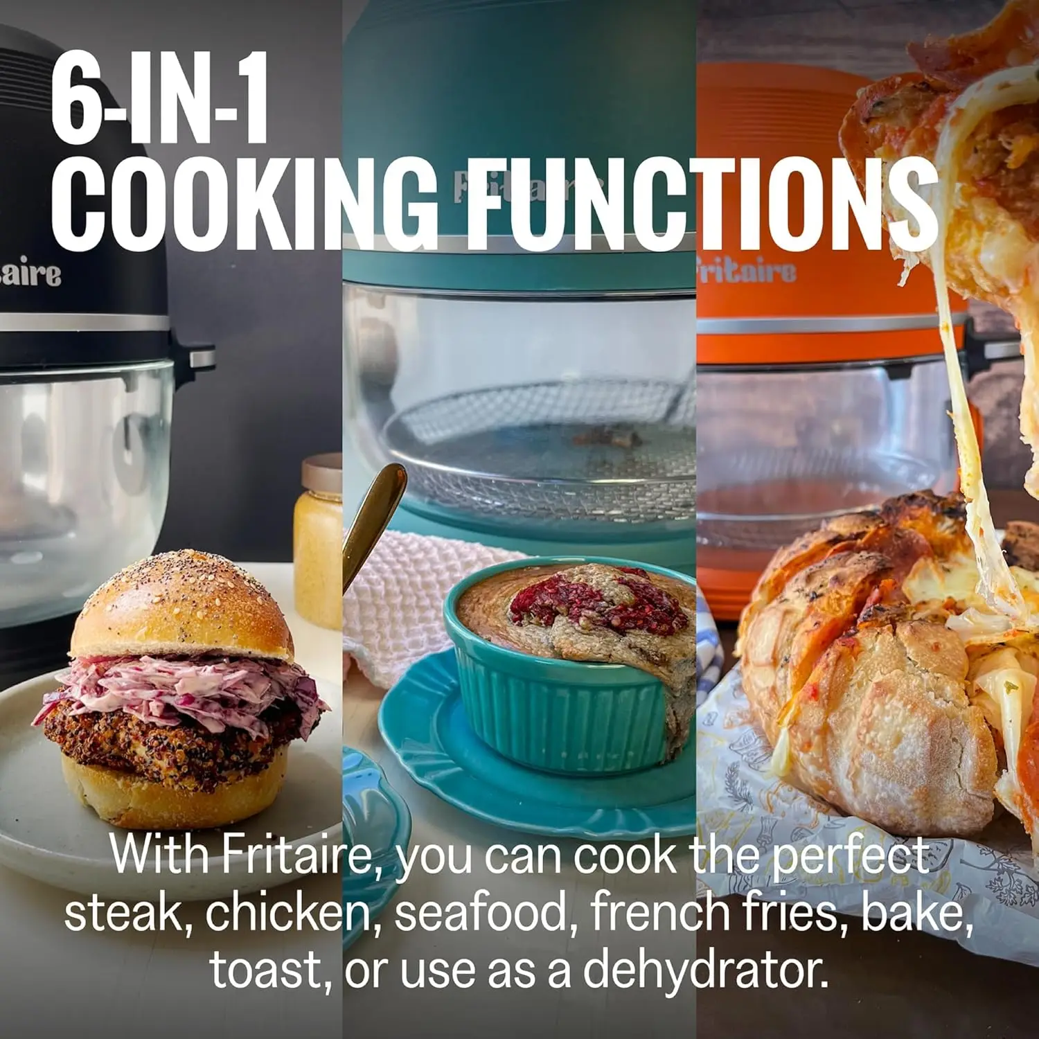 Air Fryer - Glass 5 Quart w/ 360 Visibility, Self-Cleaning, 400F Vortex Air Fryer for Even Cooking, Free 6