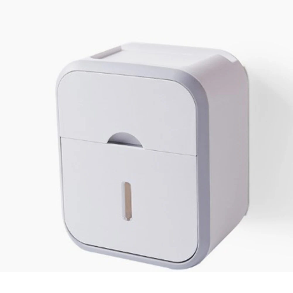 

Хранилище для туалетной бумаги Box водонепроницаемый настенный держатель для хранения без отверстий фотоаксессуары Прямая поставка