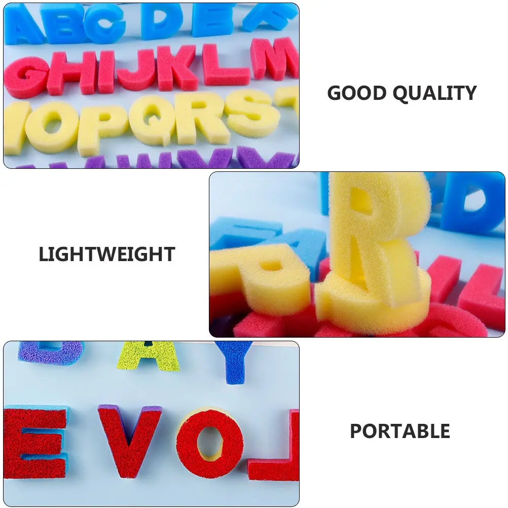 52Pcs 알파벳 그림 스폰지 스탬프 세트 어린이 DIY 크리 에이 티브 아트 페인팅 용품 어린이를위한 교육 공예 스폰지 스탬프