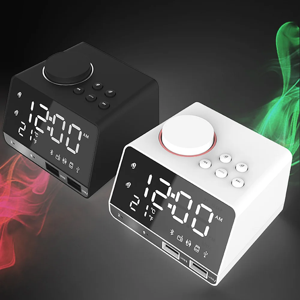 Hot K11 Bluetooth-compatible Radio Alarm Clock Speaker With