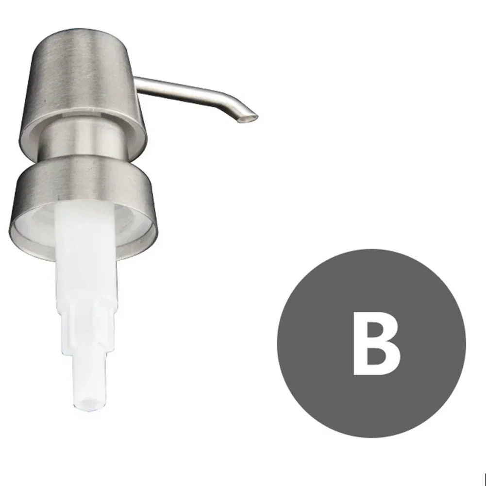 Liquid Lotion Dispenser Pump Head Soap Dispenser Press Head Stainless Steel For Shampoo Soap Cosmetics Lotion 25MM 6