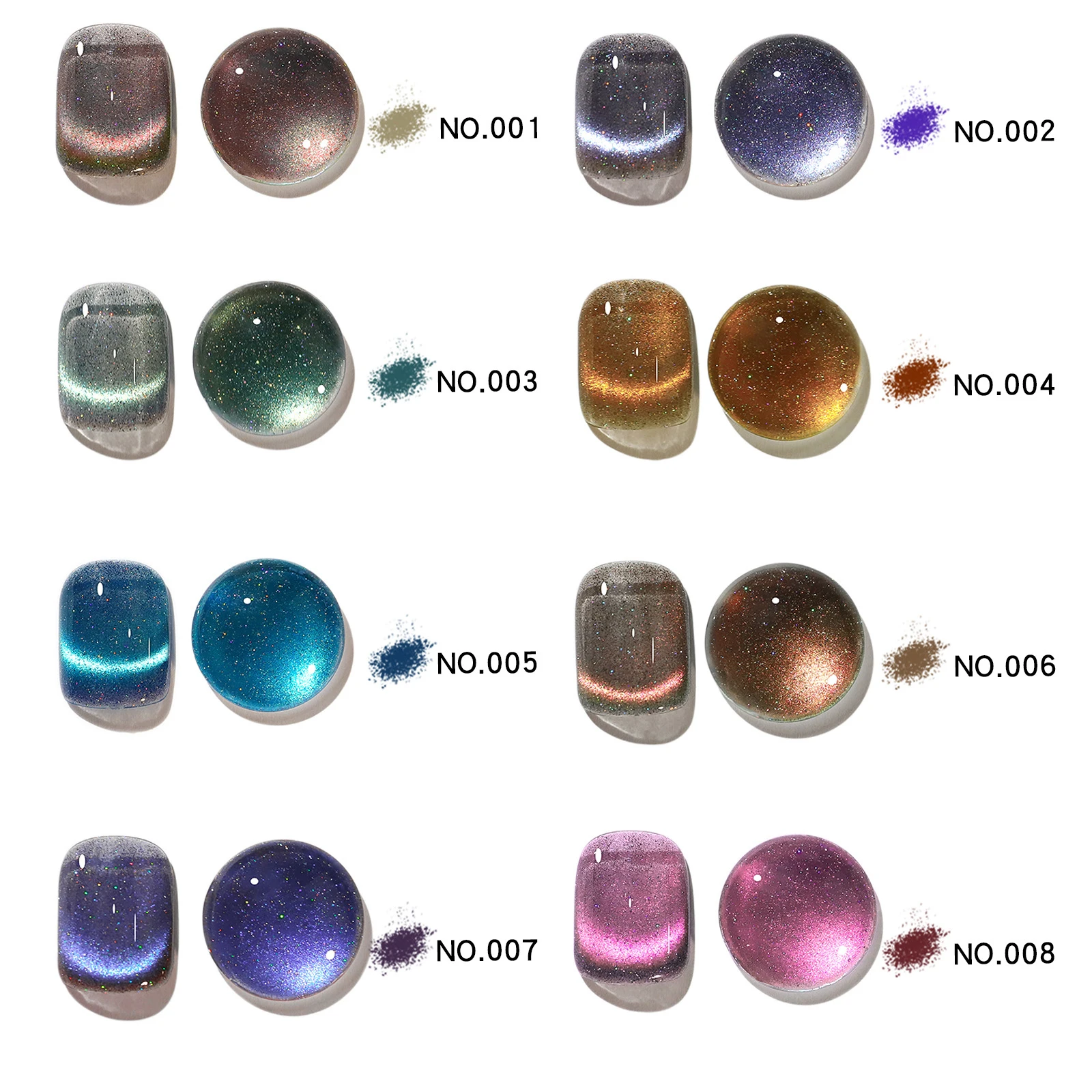 Magnetic Cat Eye Gel Nail Polish - Holographic Purple Blue