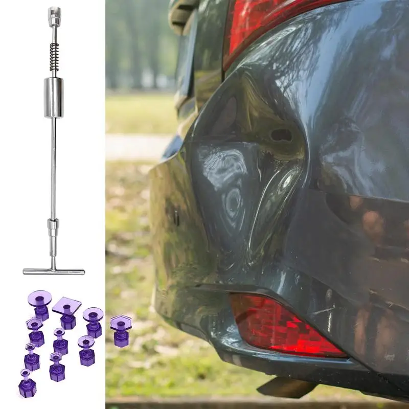 

Dent Removal Tool Auto Body Dent Remover T Bar Car Dent Tool With 10 Puller Tabs Carbon Steel Pulling Hammer Tools For Auto
