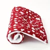 Christmas Thickened Pet Bed Mat - Cozy Red Cartoon Print Cat & Dog Bed, Durable Polyester for Pets, Holiday Home Decor, Pet Bed