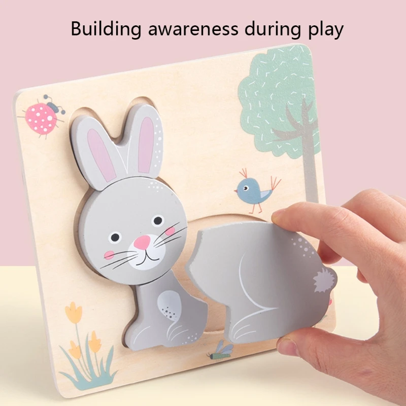 Wooden Puzzle Toys 1 Set Children's Wooden Puzzles Bright Colors and Shapes Educational Toys for 1-2-3 Years Old Boys and Girls wooden toys