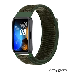 Nylon Sport Wristband Bracelet - Premium Replacement Strap for Huawei band 9 (Army green)