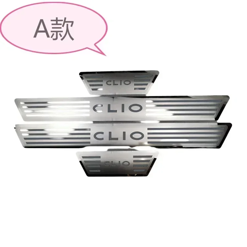 CLIO 2014 Stainless car door sill protection Stickers Door Sill Scuff Plate/Door Sill car accessories car stickers,car window stickers,car window trim stickers