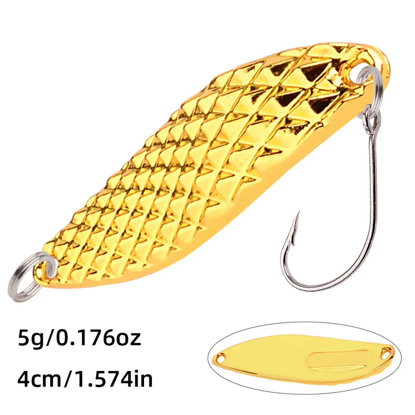 Tapez F--Leurre de pêche spinner avec cuillère en métal et paillettes, appât Élidéal pour le brochet, 13-18g, - Sport
