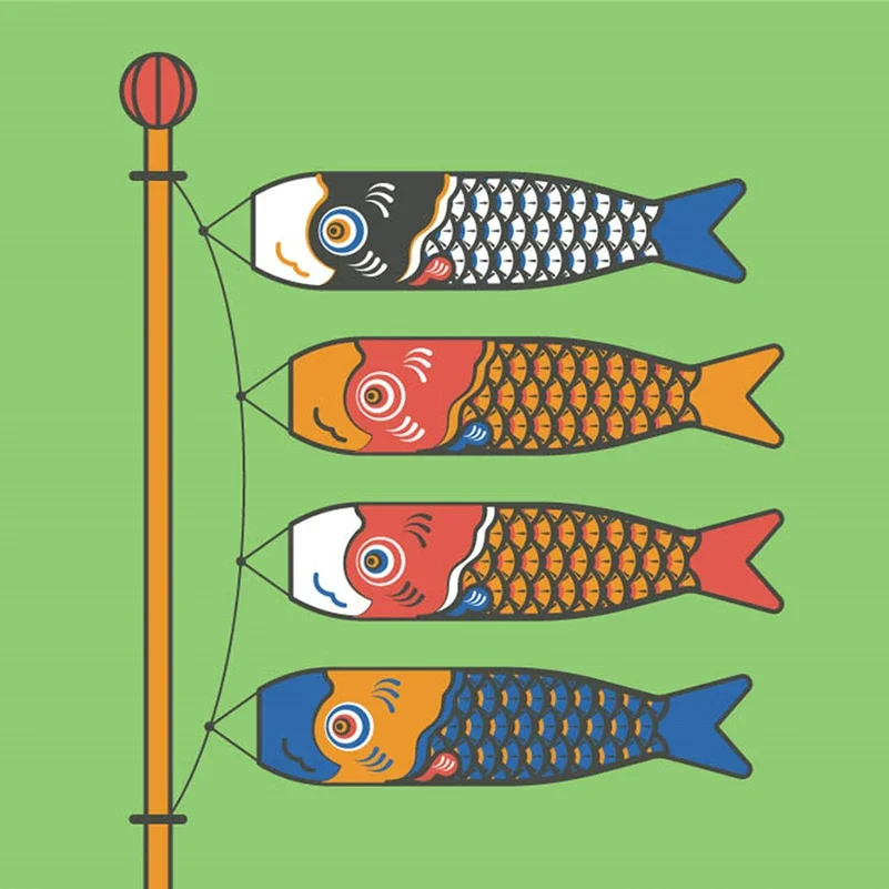 40cm Japanese Carp Windsock Streamer Fish Flag Kite Cartoon Fish Colorful Windsock Carp Wind Sock Flag Koinobori Gift New 3