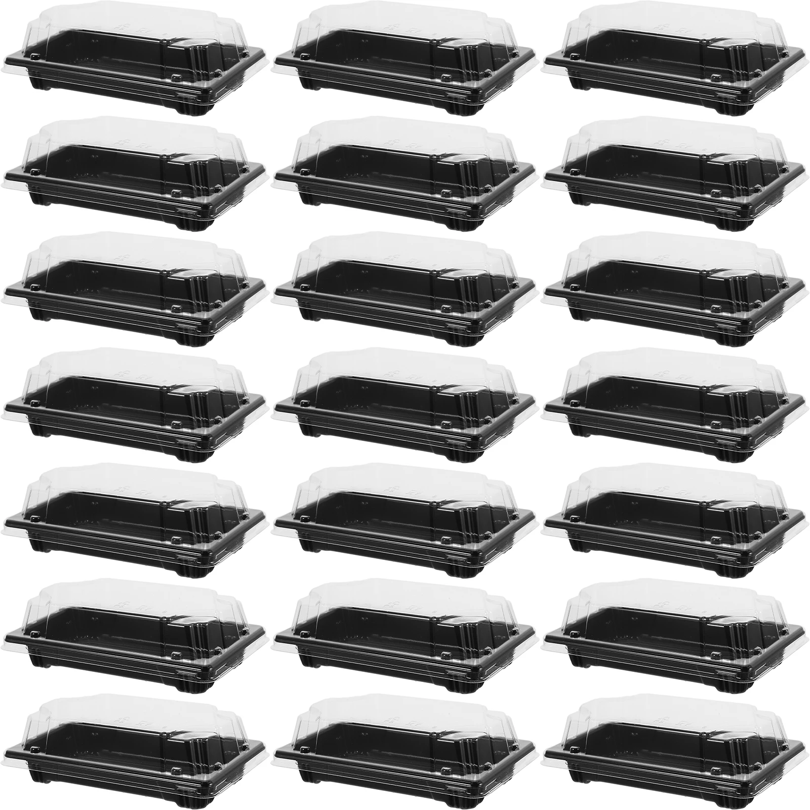 100Pcs Sushi Box Disposable Packing Boxes Take Out Containers Fruit Boxes Carry Out Containers Party Supplies