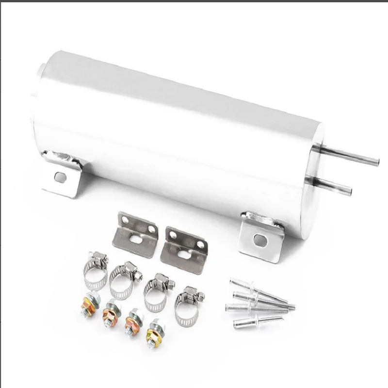 

Polished Stainless steel Radiator Overflow Tank Bottle Catch Can 3" x 10" Car Modification Radiator Cooling Accessories