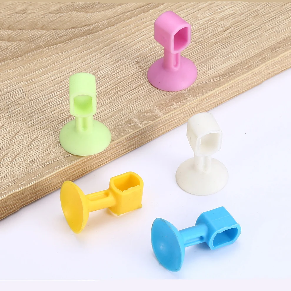 Door Stopper Baby Safety Protector Guard Silicone Wall Protector Anti-Collision Stops Punch free O Shape 5pcs/set For Bathroom