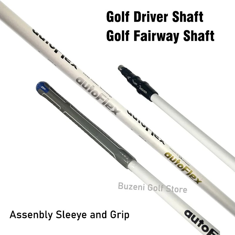 

Golf driver shaft, Golf shaft, Autoflex, 405/505/505x/505xx Flex, Graphite Shaft, White Color, Assembly sleeve and grip