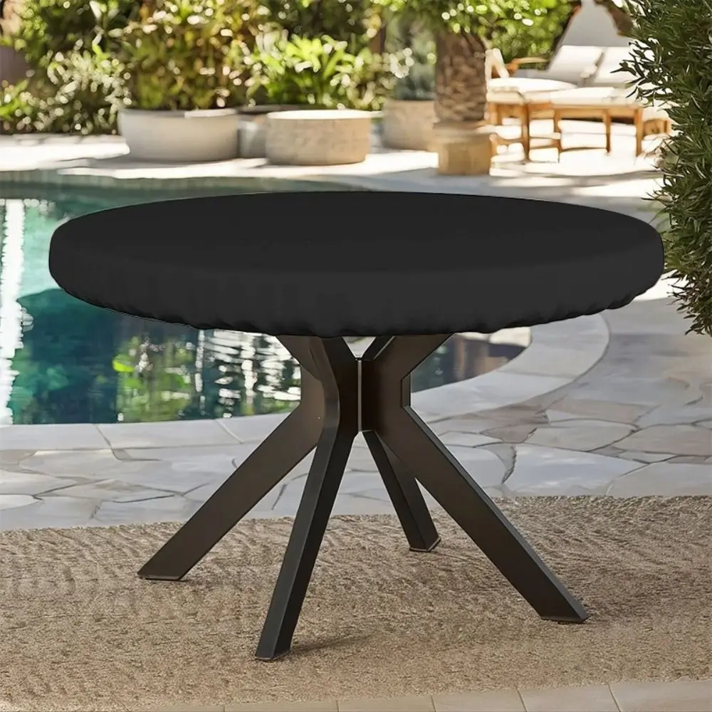 Premium Waterproof Round Table Outdoor Cover - Dustproof, Breathable, UV Resistant Garden Furniture Protection