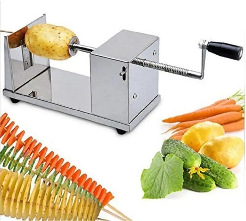 Manual Stainless Steel Cyclone Potato Tower Machine Twisted Potato Slicer Spiral Slicer French Fries