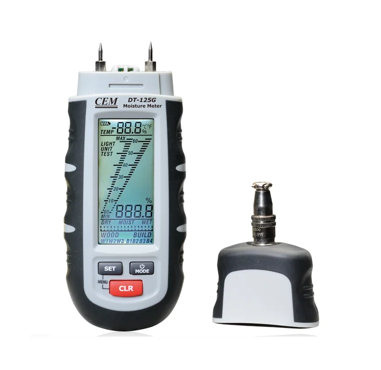 

Various Professional Remote Probes Wood Moisture Meter Also for Plaster Building Materials Paper Concrete