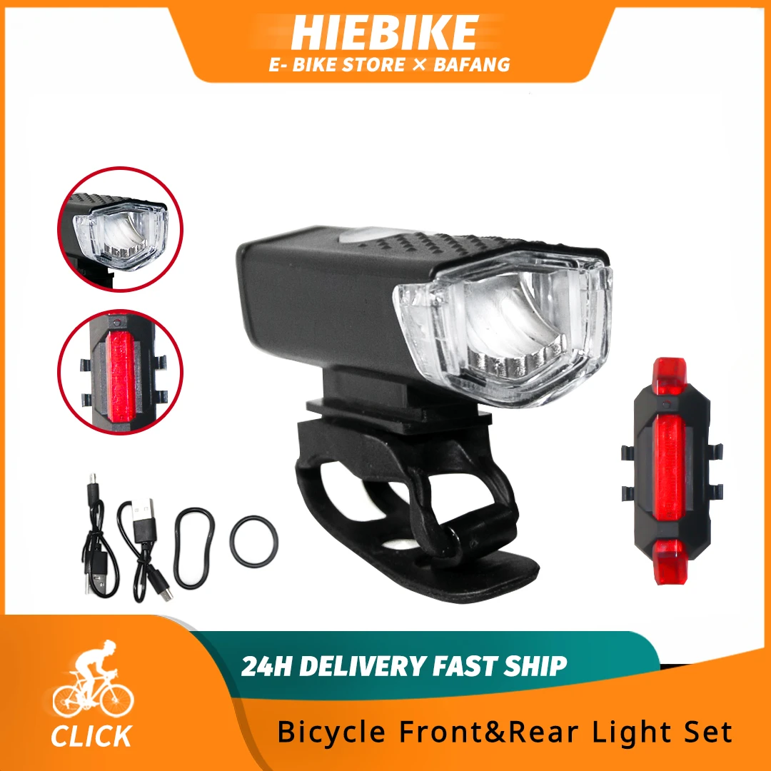 

Bicycle Light USB Rechargeable Front Rear Light Set LED Waterproof Multi-mode Easy Install Headlight Taillight Bike Accessories