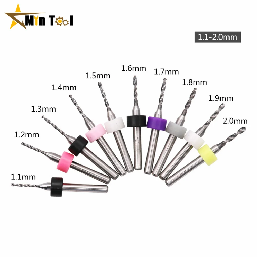 

10pcs/Set 0.3mm to 1.2mm PCB Mini Drill Bit Tungsten Steel Carbide for Print Circuit Board CNC Drill Bits Machine Hand Tool Set