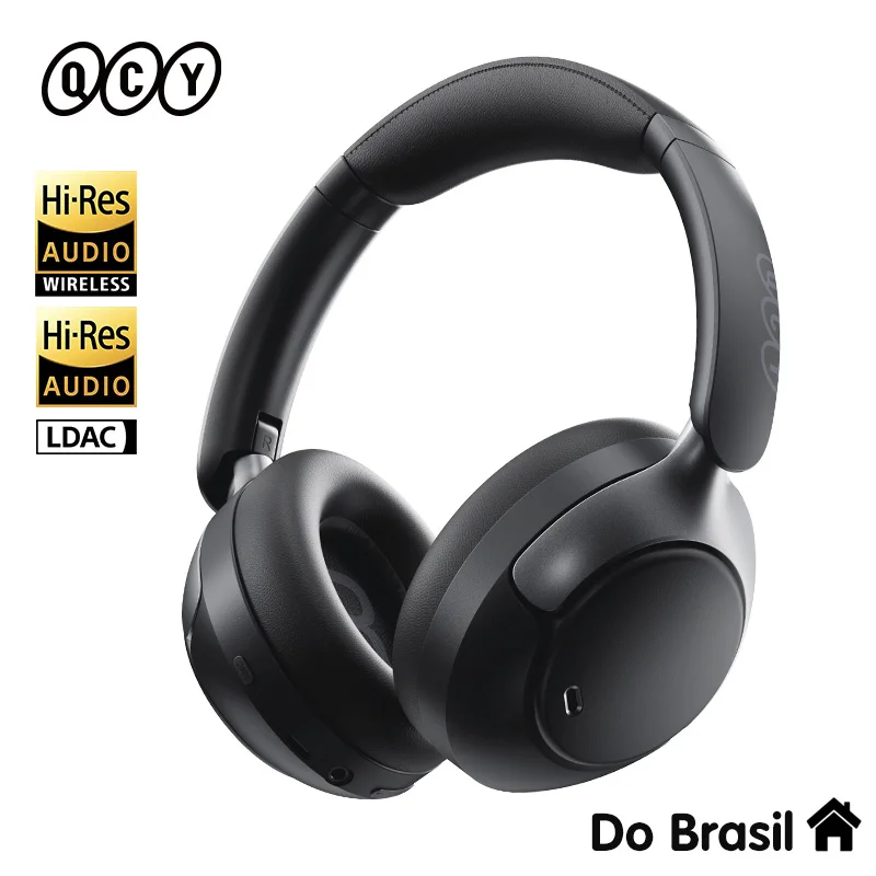 QCY H3 PRO casque sans fil adaptatif ANC casque sur l'oreille 50dB avec LDAC Audio sans fil haute résolution Bluetooth 5.4 double connexion