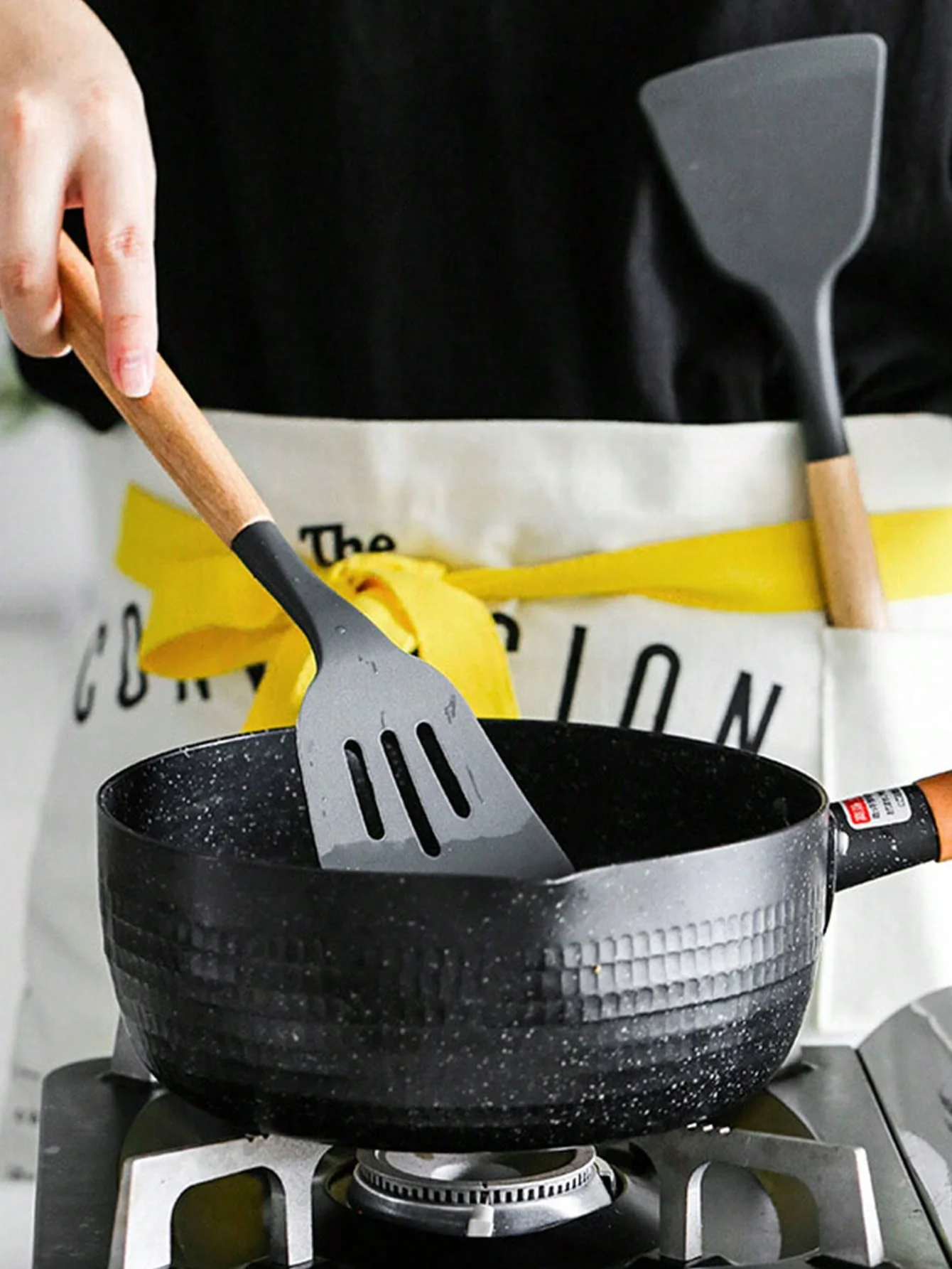 Wooden Handle Kitchenware Silicone Kitchenware 12 Piece Set Creative Baking Silicone Shovel Piece non-stick Frying Cooking kitchen utensils