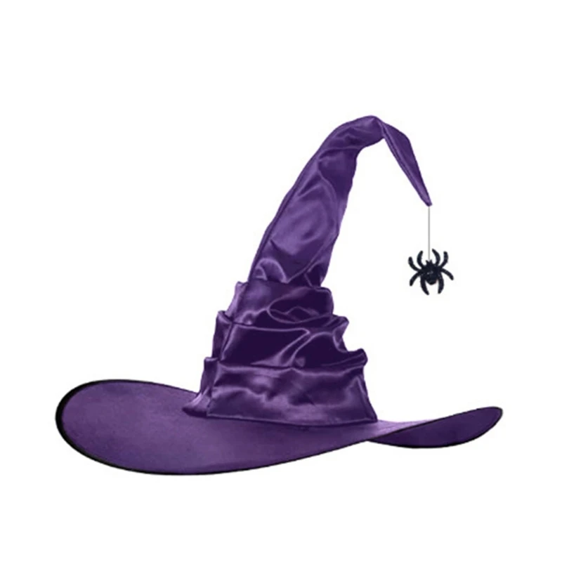 

Wrinkled Halloween Witch Hat for Kids Adults Halloween Cosplay Costume Props