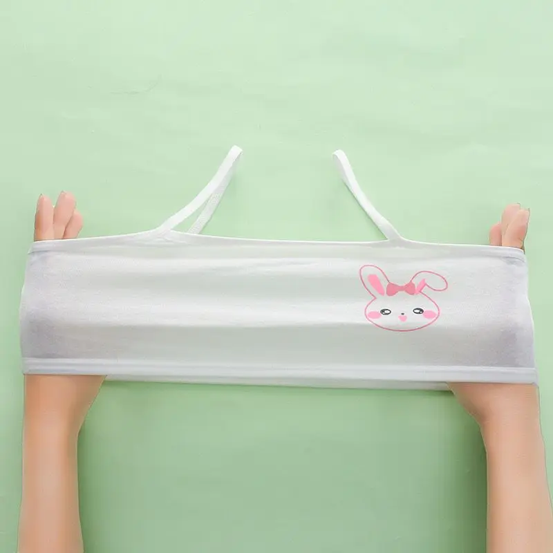 Girls Sports Bras 4pc/Lot Girls Bras Sports Bra Solid Color Cotton No Rims Spandex 8-15Years