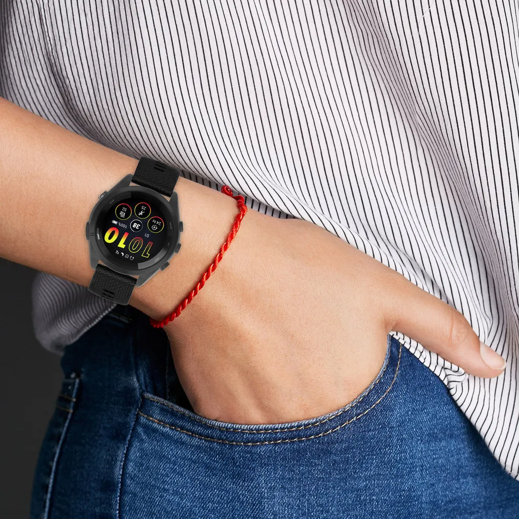 Breathable Silicone Sports Watch Strap - 20mm