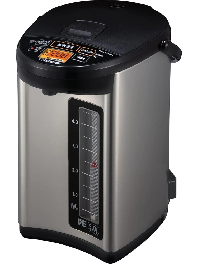 Hybrid Water Boiler & Warmer, 5.0 Liter, Stainless Black, Vacuum-Electric hybrid Keep Warm System, With Rotating Base, Household