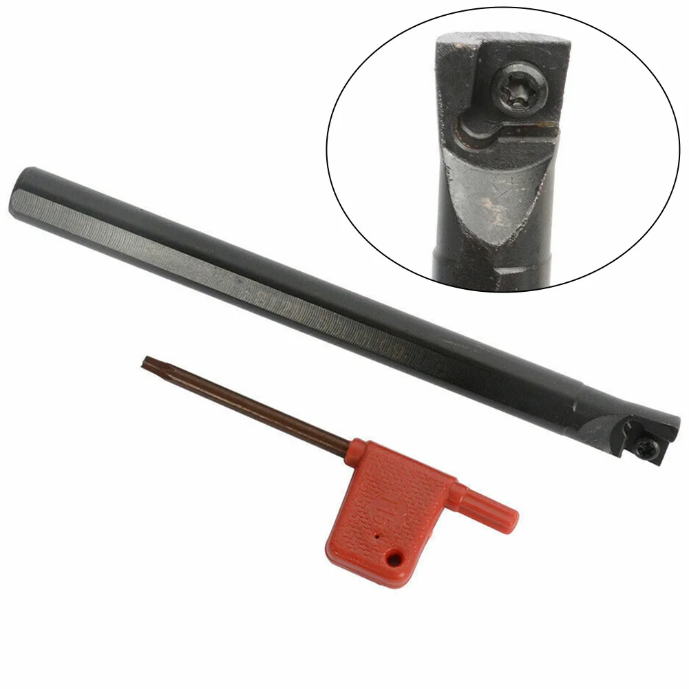 Tool Holder Turning Tool Holder INDEXABLE BORING BAR Left Hand 95 Degrees S12M-SCLCL09 With T8 Wrench Alloy Steel