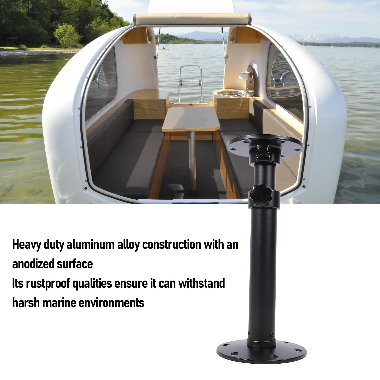 RV Table Leg RV Table Leg 18.11 To 27.76in Adjustable Aluminum Alloy Removable Table Base Mount for RV Campervan Boat Yacht Deck