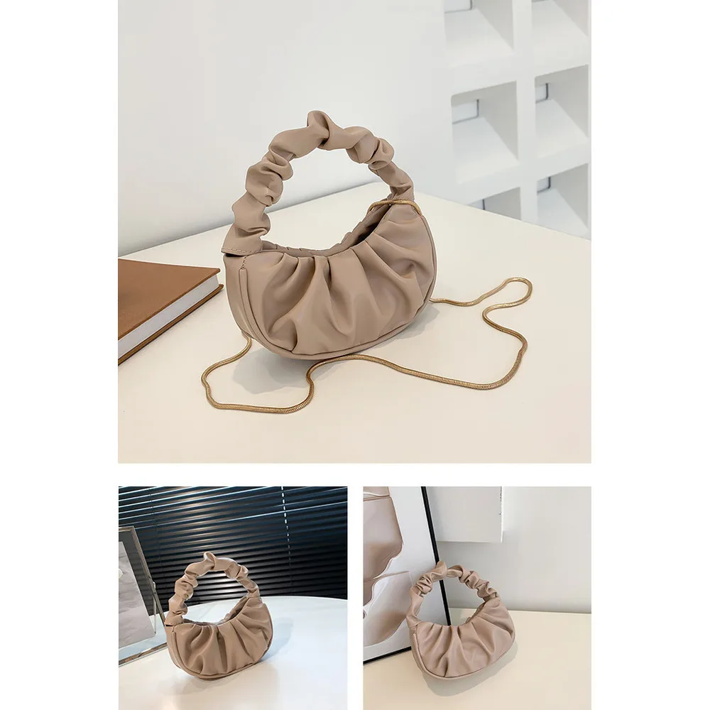 2024 Estate Nuovo Trendy Internet Rosso Versatile Monospalla Sottobraccio Alla Moda Portatile Semplice Piegato Borsa Nuvola_voghion.com