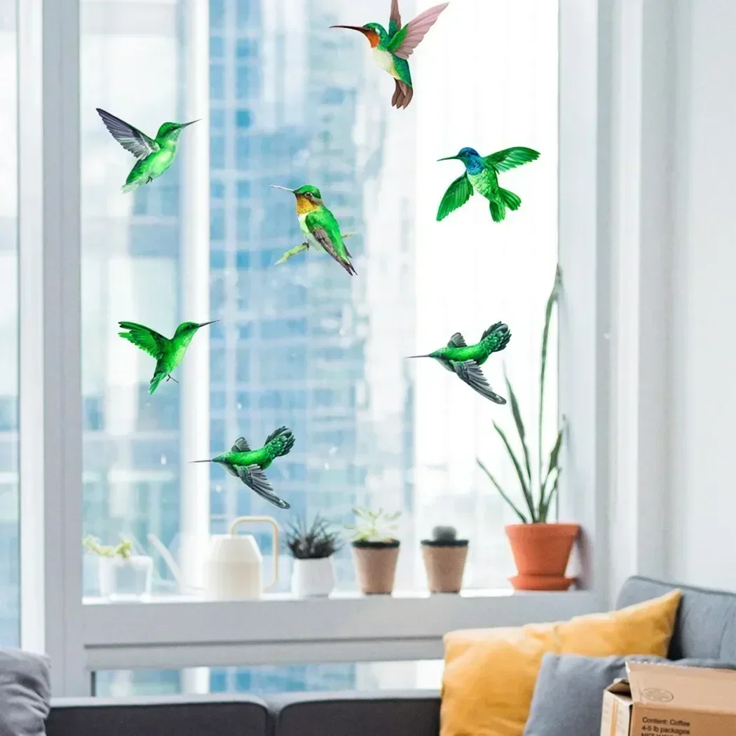 6Pc/Set Bird Anti-collision Warning Stickers Electrostatic Glass Film Bird Sticker PVC Film Window Home Glass Decorative