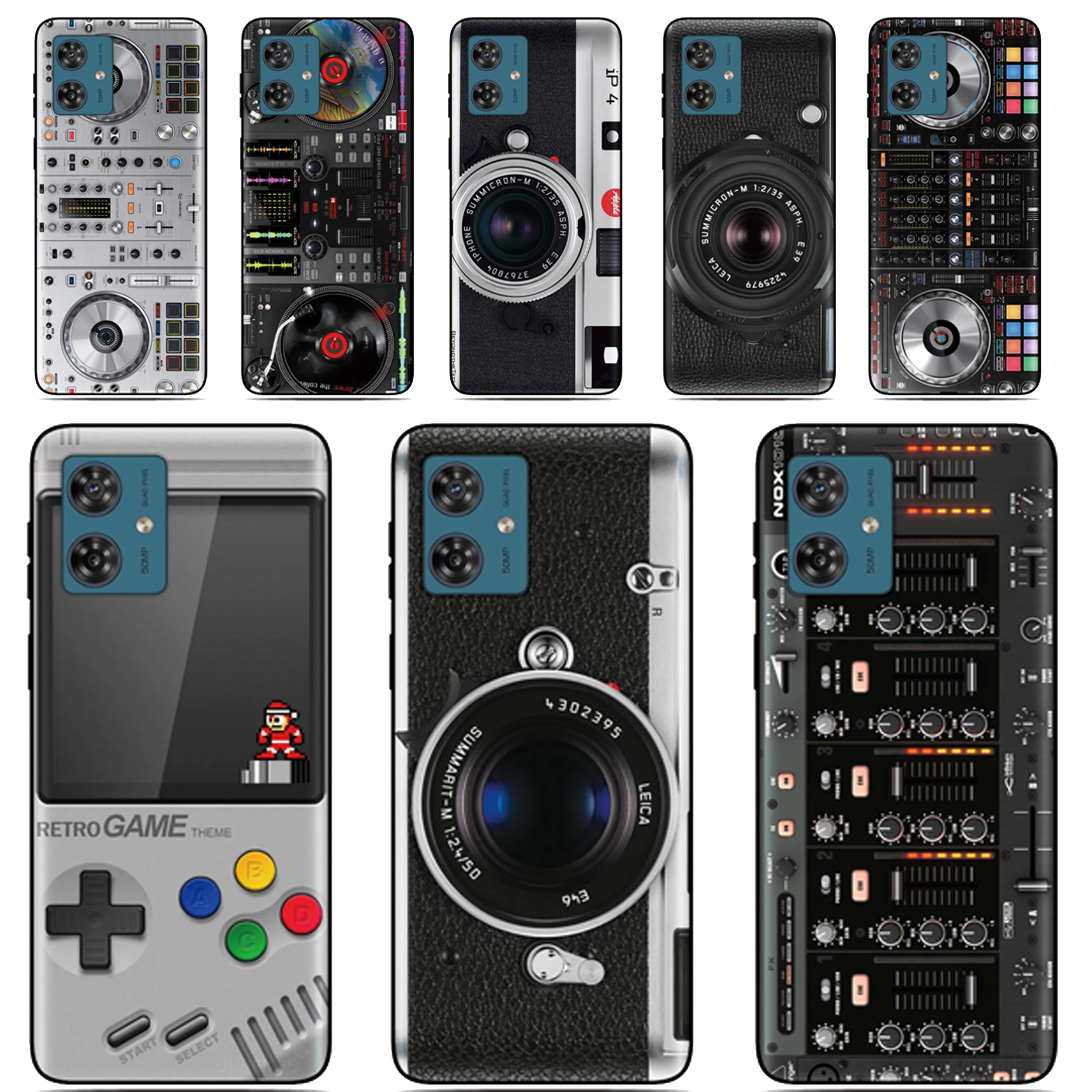 Sleek Camera DJ Themed Back Skin Cover - Soft Protective Phone Case