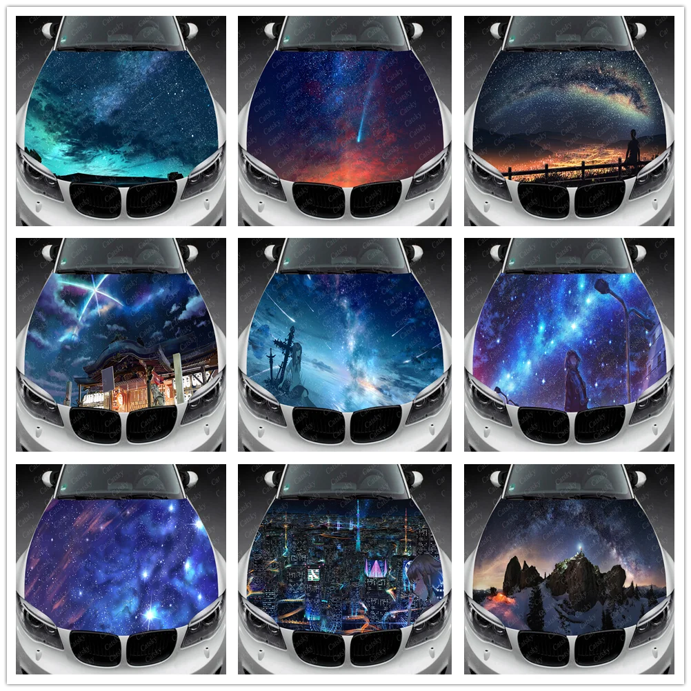 

Виниловая наклейка на капот автомобиля «звездное небо»