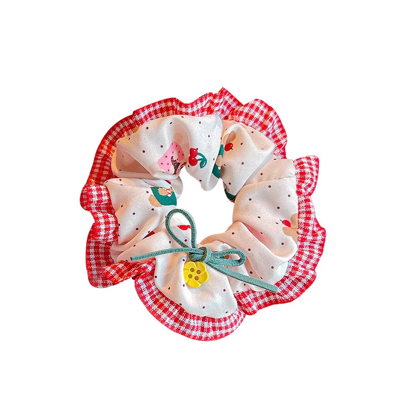 Sweet & Stylish Women's Lace Edge Floral Scrunchie Headband