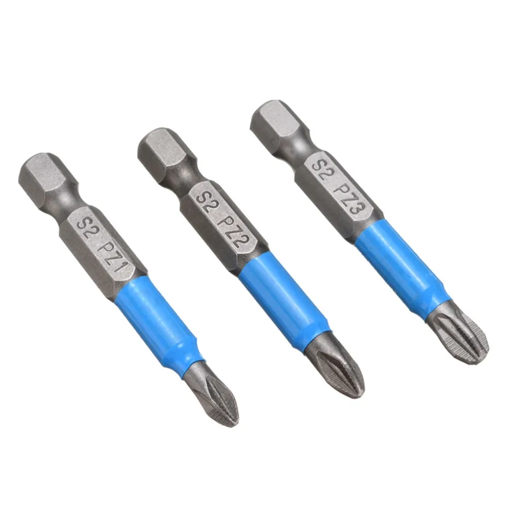 

6Pcs Non-slip Screwdriver Bit Set Electric Impact 50mm PH1/PH2/PH3/PZ1/PZ2/PZ3 Anti Slip, High Snap And High Hardness, Durable,