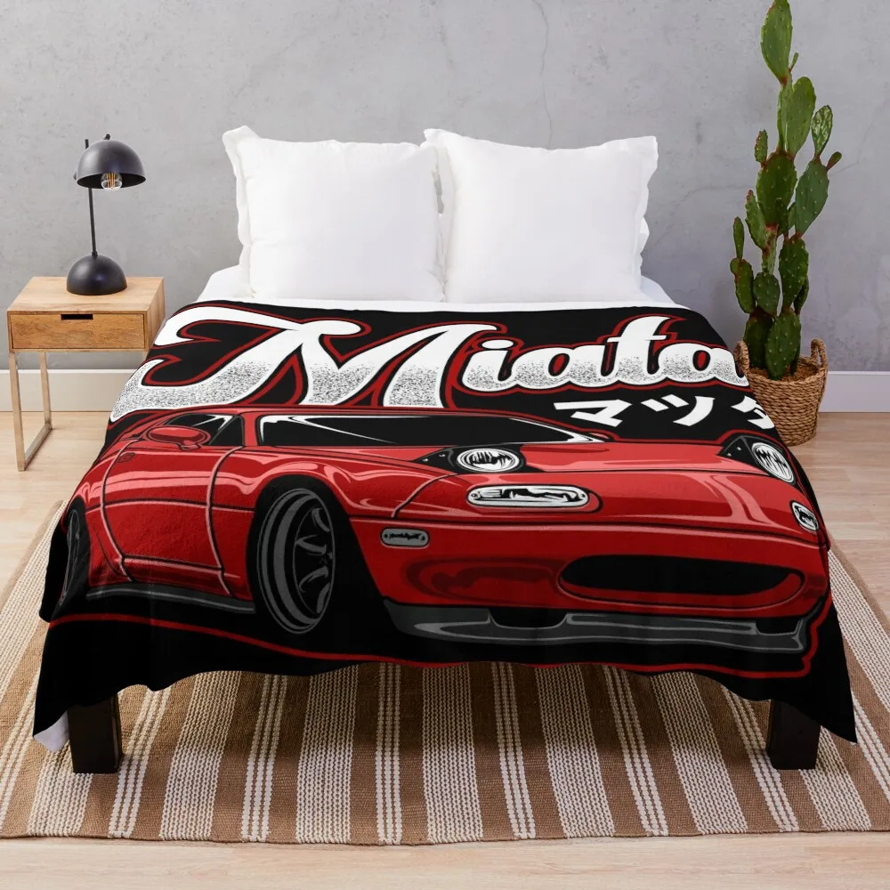 

Miata MX-5 NA красное одеяло, одеяло для дивана, многофункциональное Красивое Одеяло в шотландскую клетку для косплея