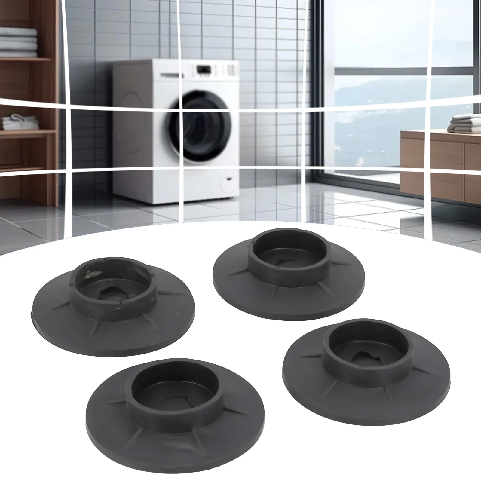 

Feet Pads 4 Pcs Rubber Feet Pads for Washing Machine Highly Efficient Anti Slip Mats for Floor Protection and Low Noise