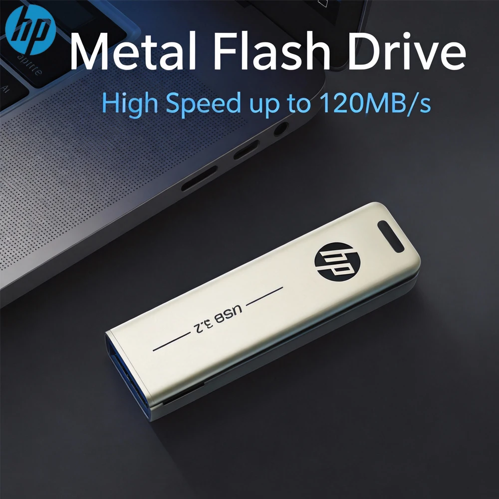 High-Speed Metal USB Flash Drive with Push-Pull Design