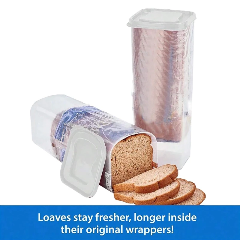 Transparent Bread Box Plastic Fresh-Keeping Toast Storage Holder Lid Bread Crisper Storage Container Easy To Use