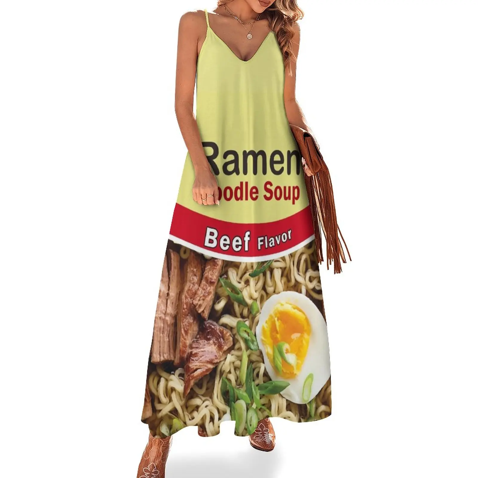 

Beef Ramen Noodles Is Life Sleeveless Dress long sleeve dresses chic and elegant woman dress evening dress