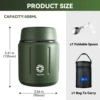 FEIJIAN 500ml Food Thermos,  316 Stainless Steel Vacuum Insulated Food Jar With Spoon Kids Lunch Box 6