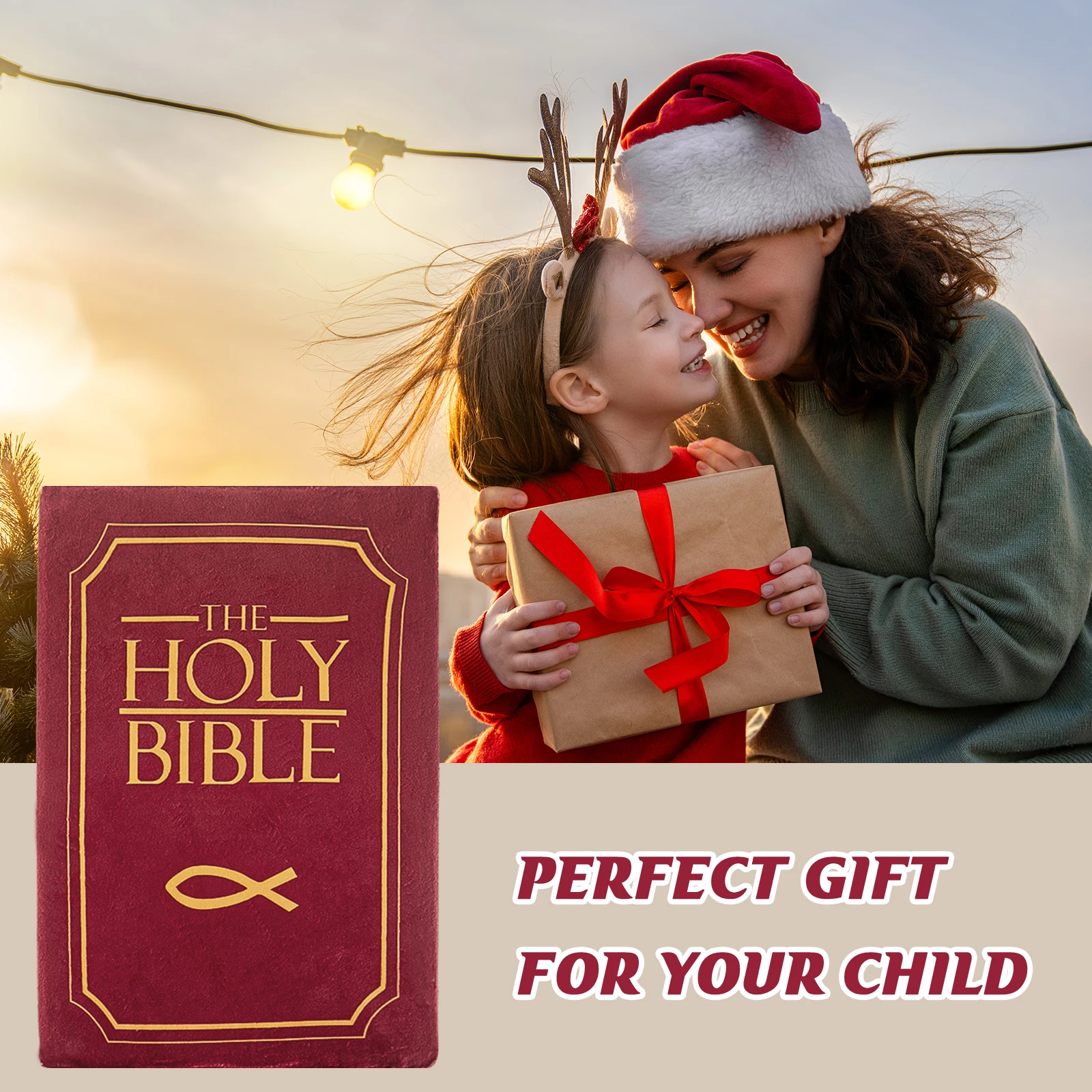 Stuffed Memory Sponge Bible Pillow Plush Toys 1 Corinthians 13 Bible Pillow Toy with Best Christian Gifts for Kids children 6